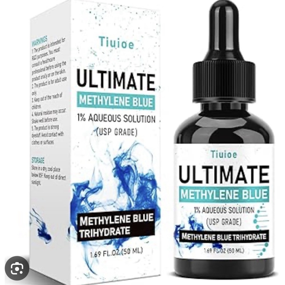 Tiuioe Ultimate Methylane Blue Trihydrate 1% 1.69 fl oz USP 50 ML Exp 3/28 Å5